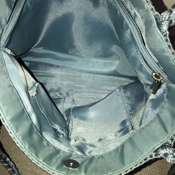 Vintage Lina Woven Knit Multi-Striped Bag, Tote - Picture 14 of 16